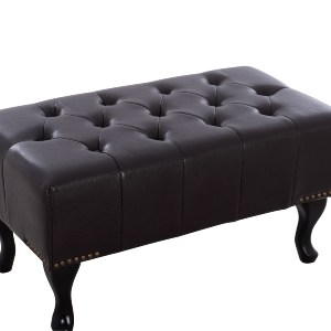 43293 ΤΑΜΠΟΥΡΕ ΥΠΟΠΟΔΙΟ T.CHESTERFIELD EMMA HM226.01 PU 80x44x39Y εκ.ΣΚ.ΚΑΦΕ