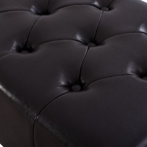43293 ΤΑΜΠΟΥΡΕ ΥΠΟΠΟΔΙΟ T.CHESTERFIELD EMMA HM226.01 PU 80x44x39Y εκ.ΣΚ.ΚΑΦΕ