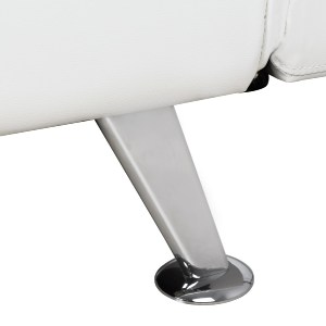 43561 ΚΑΝΑΠΕΣ ΚΡΕΒΑΤΙ HM3001.01 THOM ΜΕ ΑΝΑΔΙΠΛΟΥΜΕΝΑ ΜΠΡΑΤΣΑ ΛΕΥΚΟ PU 189x93x82Υεκ.