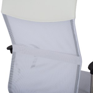 43647 ΚΑΡΕΚΛΑ ΓΡΑΦΕΙΟΥ CABLE HM1000.04 ΛΕΥΚΟ MESH ΠΟΔΙ ΧΡΩΜΙΟΥ 61x58x118Y εκ.