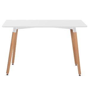 43702 ΤΡΑΠΕΖΙ MINIMAL HM008.01 ΛΕΥΚΟ MDF, ΞΥΛΙΝΑ ΠΟΔΙΑ ΟΞΙΑ, 120Χ80X73Υ ΕΚ.