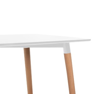 43702 ΤΡΑΠΕΖΙ MINIMAL HM008.01 ΛΕΥΚΟ MDF, ΞΥΛΙΝΑ ΠΟΔΙΑ ΟΞΙΑ, 120Χ80X73Υ ΕΚ.