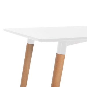 43702 ΤΡΑΠΕΖΙ MINIMAL HM008.01 ΛΕΥΚΟ MDF, ΞΥΛΙΝΑ ΠΟΔΙΑ ΟΞΙΑ, 120Χ80X73Υ ΕΚ.