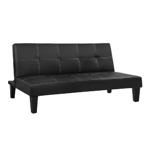 43715 ΚΑΝΑΠΕΣ ΚΡΕΒΑΤΙ 3Θ HM3002.02 ΜΑΥΡΟΣ PU ΜΕ ΓΑΖΙΑ 186x90x82