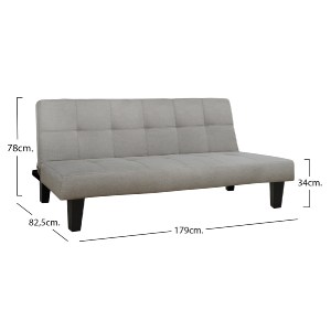 43827 ΚΑΝΑΠΕΣ ΚΡΕΒΑΤΙ ODESSA HM3000.01 ΥΦΑΣΜΑ ΜΠΕΖ 179x80x79 εκ.