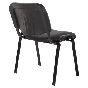 43903 ΚΑΡΕΚΛΑ JANISHA HM1010.01 ΜΕ ΔΕΡΜΑΤΙΝΗ PU ΜΑΥΡΟ 53,5x59x77 εκ.