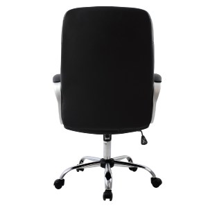 43921 ΚΑΡΕΚΛΑ ΓΡΑΦΕΙΟΥ IVERN HM1024.01 ΜΑΥΡΗ ΔΙΕΥΘΥΝΤΙΚΗ ΜΕ ΠΟΔΙ ΧΡΩΜΙΟΥ 64x55x112-120Υ εκ.