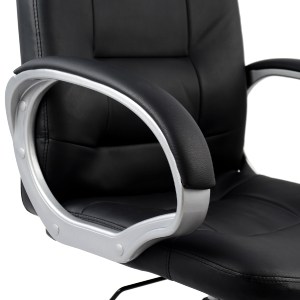 43921 ΚΑΡΕΚΛΑ ΓΡΑΦΕΙΟΥ IVERN HM1024.01 ΜΑΥΡΗ ΔΙΕΥΘΥΝΤΙΚΗ ΜΕ ΠΟΔΙ ΧΡΩΜΙΟΥ 64x55x112-120Υ εκ.