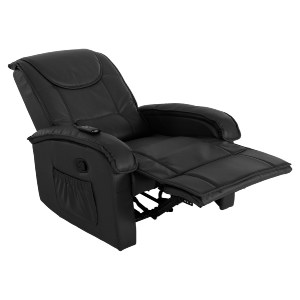 44210 ΠΟΛΥΘΡΟΝΑ RELAX ΜΕ ΜΗΧΑΝΙΣΜΟ MASSAGE ROCCA HM0026.01 PU ΜΑΥΡΟ 88x90x80 εκ.