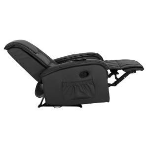 44210 ΠΟΛΥΘΡΟΝΑ RELAX ΜΕ ΜΗΧΑΝΙΣΜΟ MASSAGE ROCCA HM0026.01 PU ΜΑΥΡΟ 88x90x80 εκ.