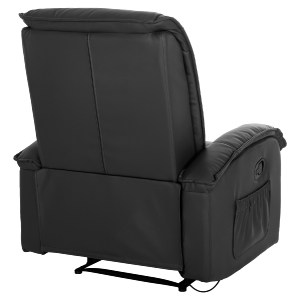 44210 ΠΟΛΥΘΡΟΝΑ RELAX ΜΕ ΜΗΧΑΝΙΣΜΟ MASSAGE ROCCA HM0026.01 PU ΜΑΥΡΟ 88x90x80 εκ.