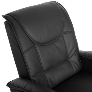 44210 ΠΟΛΥΘΡΟΝΑ RELAX ΜΕ ΜΗΧΑΝΙΣΜΟ MASSAGE ROCCA HM0026.01 PU ΜΑΥΡΟ 88x90x80 εκ.