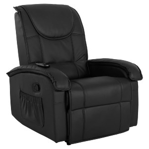 44210 ΠΟΛΥΘΡΟΝΑ RELAX ΜΕ ΜΗΧΑΝΙΣΜΟ MASSAGE ROCCA HM0026.01 PU ΜΑΥΡΟ 88x90x80 εκ.