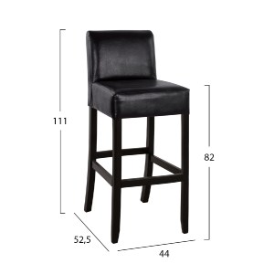 44362 ΣΚΑΜΠΩ ΜΠΑΡ ΟΞΙΑ ΜΕ ΠΛΑΤΗ ΜΕ PVC ΚΑΦΕ RODOS VEGGE HM299 44x52,5x111 εκ.