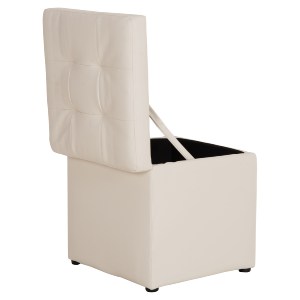 44431 ΣΚΑΜΠΟ ΜΕ ΑΠΟΘΗΚΕΥΤΙΚΟ ΧΩΡΟ PU ΛΕΥΚΟ CUBE HM224.02 38x38x36,5Υεκ.