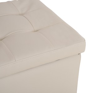 44431 ΣΚΑΜΠΟ ΜΕ ΑΠΟΘΗΚΕΥΤΙΚΟ ΧΩΡΟ PU ΛΕΥΚΟ CUBE HM224.02 38x38x36,5Υεκ.