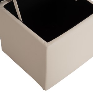 44431 ΣΚΑΜΠΟ ΜΕ ΑΠΟΘΗΚΕΥΤΙΚΟ ΧΩΡΟ PU ΛΕΥΚΟ CUBE HM224.02 38x38x36,5Υεκ.