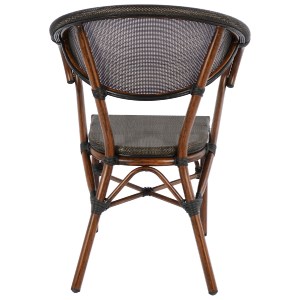 44438 ΠΟΛΥΘΡΟΝΑ ΑΛΟΥΜΙΝΙΟΥ CLAY BAMBOO LOOK ΚΑΦΕ ΜΕ TEXTLINE HM5025 60,5x59x81 cm