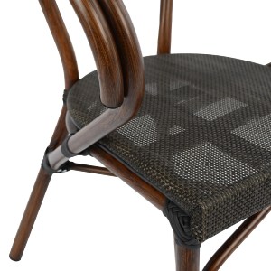 44438 ΠΟΛΥΘΡΟΝΑ ΑΛΟΥΜΙΝΙΟΥ CLAY BAMBOO LOOK ΚΑΦΕ ΜΕ TEXTLINE HM5025 60,5x59x81 cm