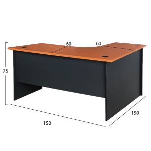 53044 ΓΡΑΦΕΙΟ ΓΩΝΙΑ ΕΠΑΓΓΕΛΜΑΤΙΚΟ SIENNA 150Χ150Χ75εκ HM2019.03 ΚΕΡΑΣΙ