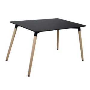 53367 ΤΡΑΠΕΖΙ MINIMAL HM008.02 ΜΑΥΡΟ 120X80Χ73εκ ΜΕ ΞΥΛΙΝΑ ΠΟΔΙΑ ΟΞΙΑ