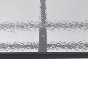 53979 ΤΡΑΠΕΖΙ BRUNO 160Χ90Χ72Υεκ. ΜΕΤΑΛΛΙΚΟ ΓΚΡΙ ΜΕ ΓΥΑΛΙΝΗ ΕΠΙΦΑΝΕΙΑ HM5074.01