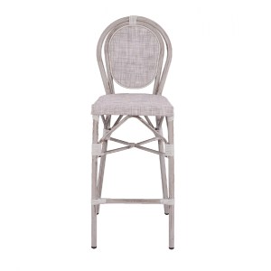 54040 ΣΚΑΜΠΩ ΑΛΟΥΜΙΝΙΟΥ BAMBOO LOOK ΠΑΤΙΝΑ ΛΕΥΚΟ ΜΕ TEXTLINE HM5110 41x52x116 εκ.