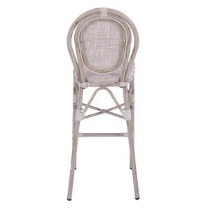 54040 ΣΚΑΜΠΩ ΑΛΟΥΜΙΝΙΟΥ BAMBOO LOOK ΠΑΤΙΝΑ ΛΕΥΚΟ ΜΕ TEXTLINE HM5110 41x52x116 εκ.