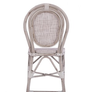 54040 ΣΚΑΜΠΩ ΑΛΟΥΜΙΝΙΟΥ BAMBOO LOOK ΠΑΤΙΝΑ ΛΕΥΚΟ ΜΕ TEXTLINE HM5110 41x52x116 εκ.