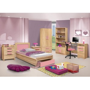 54279 ΚΡΕΒΑΤΙ ΜΕ ΣΥΡΤΑΡΙ PLAYROOM HM330.02 SONAMA-ΡΟΖ 90Χ190εκ.