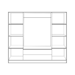 55057 ΝΤΟΥΛΑΠΑ 4ΦΥΛΛΗ ΜΕ 2 ΣΥΡΤΑΡΙΑ AZALEA 200x55.5x180Υ εκ. HM353.01 ZEBRANO