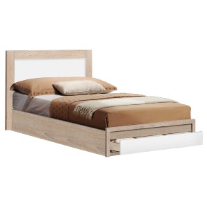 55085 ΚΡΕΒΑΤΙ MELANY HM346 ΜΕ 1ΣΥΡΤΑΡΙ SONAMA-ΛΕΥΚΟ 90Χ190