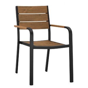 55887 ΠΟΛΥΘΡΟΝΑ ΑΛΟΥΜΙΝΙΟΥ SAGA ΑΝΘΡΑΚΙ ΜΕ POLYWOOD HM5127.02 55x56x85Υεκ.