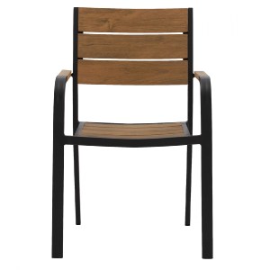55887 ΠΟΛΥΘΡΟΝΑ ΑΛΟΥΜΙΝΙΟΥ SAGA ΑΝΘΡΑΚΙ ΜΕ POLYWOOD HM5127.02 55x56x85Υεκ.