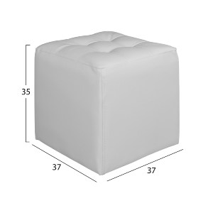 55930 ΣΚΑΜΠΩ 37Χ37Χ35εκ ΜΕ PU ΛΕΥΚΟ PUNK HM264.02