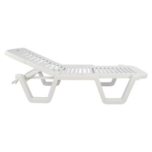 56257 ΞΑΠΛΩΣΤΡΑ ΠΑΡΑΛΙΑΣ ΠΛΑΣΤΙΚΗ ΛΕΥΚΗ ΑΝΑΚΛΙΝΟΜΕΝΗ RELAX 70x190x36cm