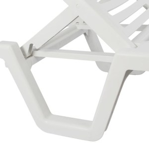 56257 ΞΑΠΛΩΣΤΡΑ ΠΑΡΑΛΙΑΣ ΠΛΑΣΤΙΚΗ ΛΕΥΚΗ ΑΝΑΚΛΙΝΟΜΕΝΗ RELAX 70x190x36cm