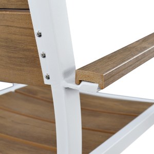 56679 ΣΕΤ ΤΡΑΠΕΖΑΡΙΑΣ TABER HM10738.01 ΤΡΑΠΕΖΙ & 6 ΠΟΛΥΘΡΟΝΕΣ-ΑΛΟΥΜΙΝΙΟ & POLYWOOD-ΛΕΥΚΟ