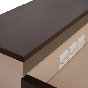 57646 ΓΡΑΦΕΙΟ ΥΠΟΔΟΧΗΣ DALTON HM2068.01 ΜΕΛΑΜΙΝΗ ΣΕ WENGE-ΜΠΕΖ 240x80x106Υεκ.