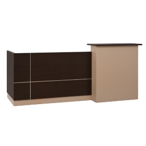 57646 ΓΡΑΦΕΙΟ ΥΠΟΔΟΧΗΣ DALTON HM2068.01 ΜΕΛΑΜΙΝΗ ΣΕ WENGE-ΜΠΕΖ 240x80x106Υεκ.
