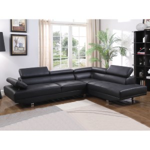 58025 ΚΑΝΑΠΕΣ ΓΩΝΙΑ GORO ΔΕΞΙΑ HM3084.02R ΑΠΟ ΜΑΥΡΟ PU 270x200x87Υ εκ.