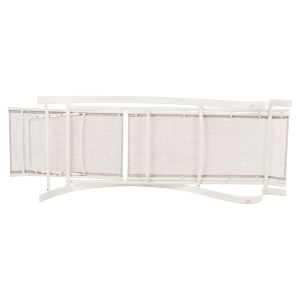 58456 ΞΑΠΛΩΣΤΡΑ ΑΛΟΥΜΙΝΙΟΥ WAKANA  ΛΕΥΚΗ ΜΕ TEXTLINE ΛΕΥΚΟ HM5133.02 194x54-66x30 cm.