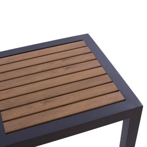 58750 ΤΡΑΠΕΖΙ ΑΛΟΥΜΙΝΙΟΥ SABRA HM5403.02 ΓΚΡΙ ΜΕ POLYWOOD 45Χ45X45,5 εκ.