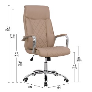 58849 ΚΑΡΕΚΛΑ ΓΡΑΦΕΙΟΥ SHAILA HM1104.07 ΣΕ ΧΡΩΜΑ ΕΚΡΟΥ