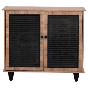 58883 ΠΑΠΟΥΤΣΟΘΗΚΗ ΞΥΛΙΝΗ MCKENNA HM2266.02 ΣΕ ΧΡΩΜΑ SONAMA-ΜΑΥΡΟ 77x30x69Υεκ.