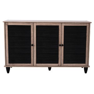 58885 ΠΑΠΟΥΤΣΟΘΗΚΗ-ΝΤΟΥΛΑΠΙ MCKENNA 3ΠΟΡΤΕΣ HM2267.02 SONAMA-ΜΑΥΡΟ 112x30x68,5Υ εκ.