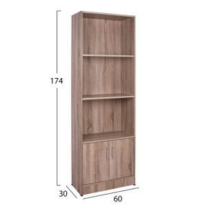 58907 ΒΙΒΛΙΟΘΗΚΗ ΜΕΛΑΜΙΝΗΣ HM2269.02 ΣΕ ΧΡΩΜΑ SONAMA 60x30x174Υεκ.