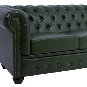 59062 ΚΑΝΑΠΕΣ 3ΘΕΣΙΟΣ T.CHESTERFIELD HM3009.08 ΤΕΧΝΟΔΕΡΜΑ ΚΥΠΑΡΙΣΣΙ 208x90x73 εκ.