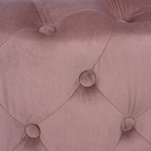 59844 ΣΚΑΜΠΟ KASSIE  ΣΑΠΙΟ ΜΗΛΟ ΒΕΛΟΥΔΟ ΤΥΠΟΥ CHESTERFIELD HM8406.02 Φ60x43Υ εκ.