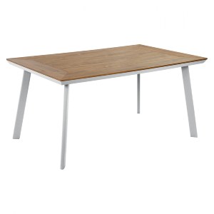 60618 ΤΡΑΠΕΖΙ ΑΛΟΥΜΙΝΙΟΥ TAIFA ΜΕ POLYWOOD HM5132.11 ΛΕΥΚΟ 160x92x72